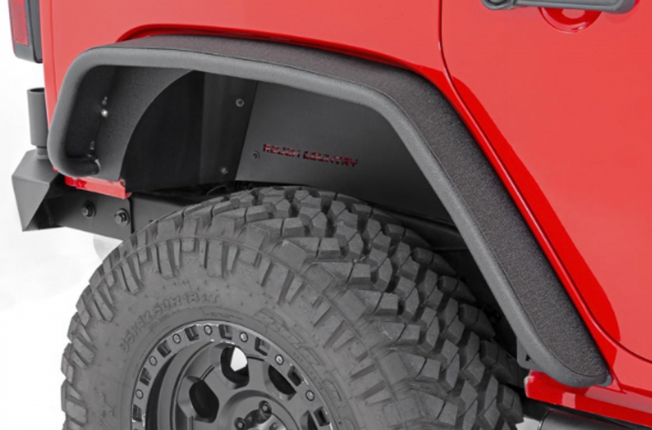 Rough Country Flat Fender Flares for Jeep Wrangler JK 2007-2018