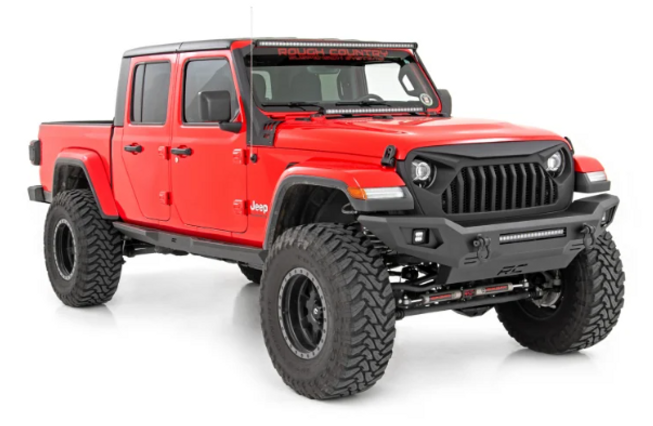 Rough Country 10635 Front Bumper with Skid Plate for Jeep Wrangler JK, JL & Gladiator JT 2007+