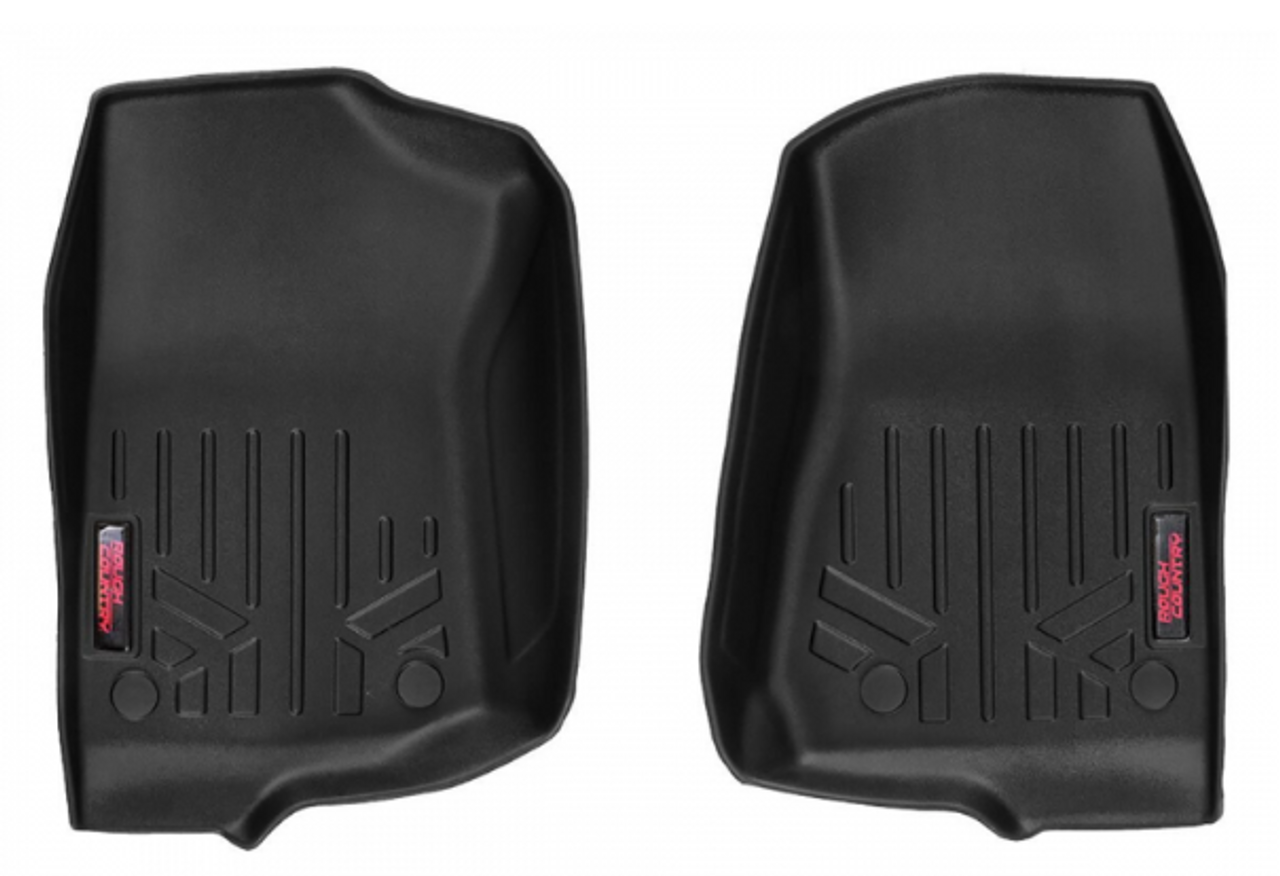 Rough Country M-6150 Front Floor Mats for Jeep Wrangler JL & Gladiator JT 2018+