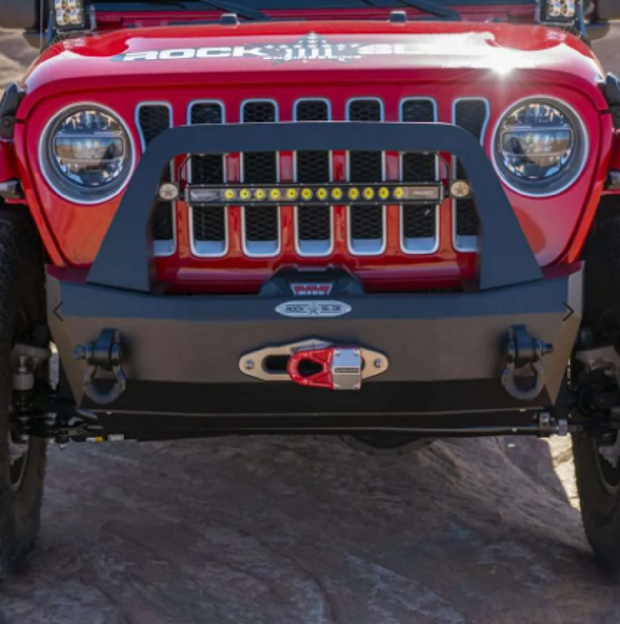 Rock Slide Engineering FB-S-100-JL Shorty Front Bumper with Bull Bar for Jeep Wrangler JL & JT 2018+