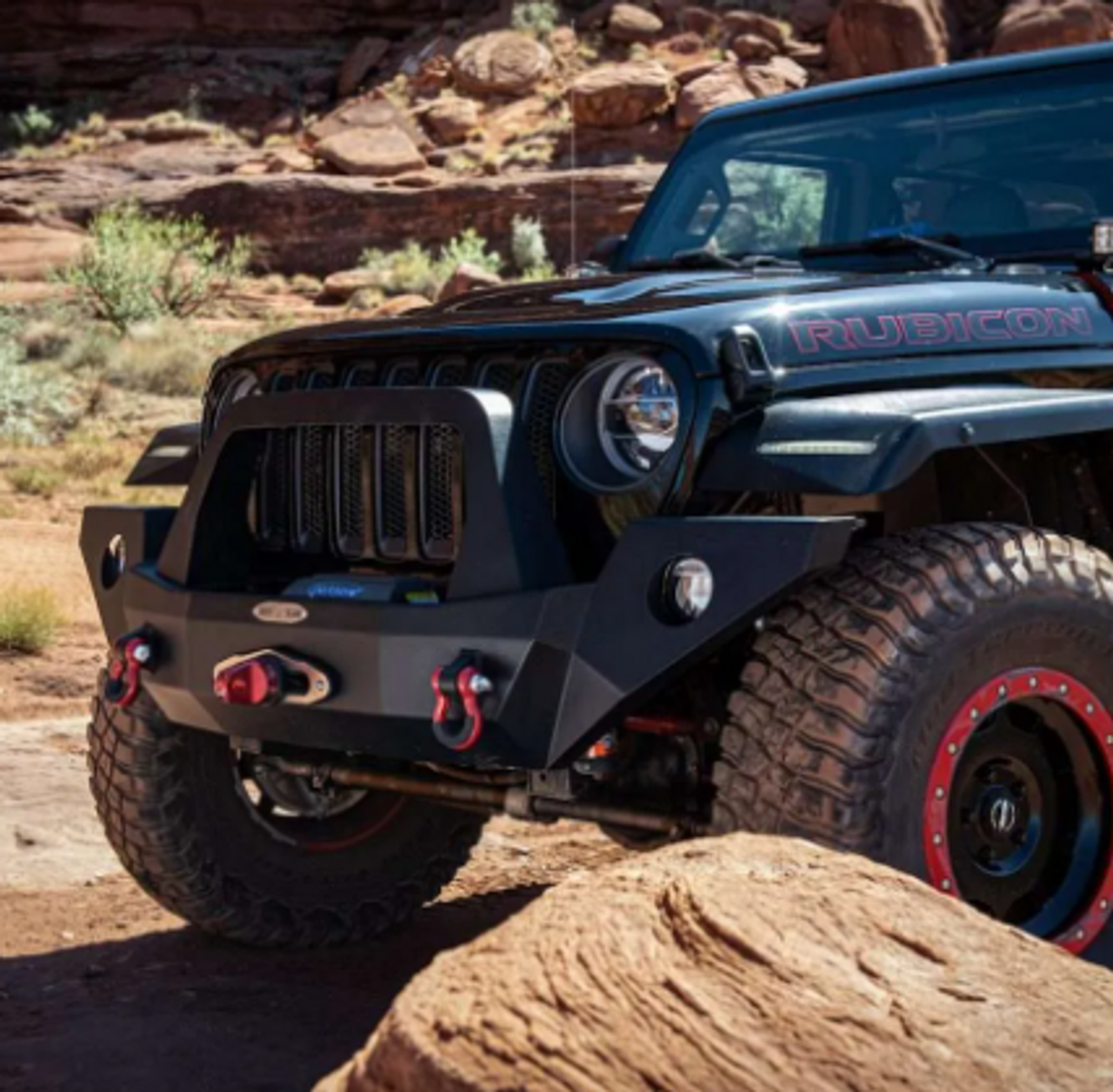 Rock Slide Engineering FB-F-100-JL Full Front Bumper with Bull Bar for Jeep Wrangler JL & Gladiator JT 2018+