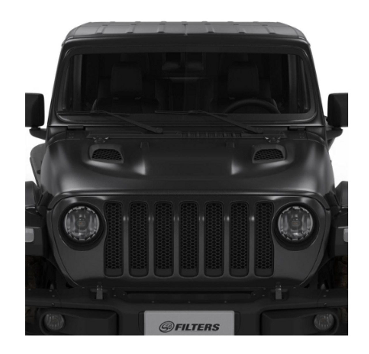 S&B Filters AS-1015 Air Hood Scoops for Jeep Wrangler JL & Gladiator Rubicon 2018+