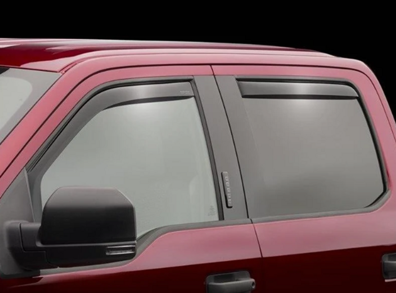 WeatherTech 82922 Front & Rear Side Window Deflectors in Dark Smoke for Jeep Gladiator JT 2021+