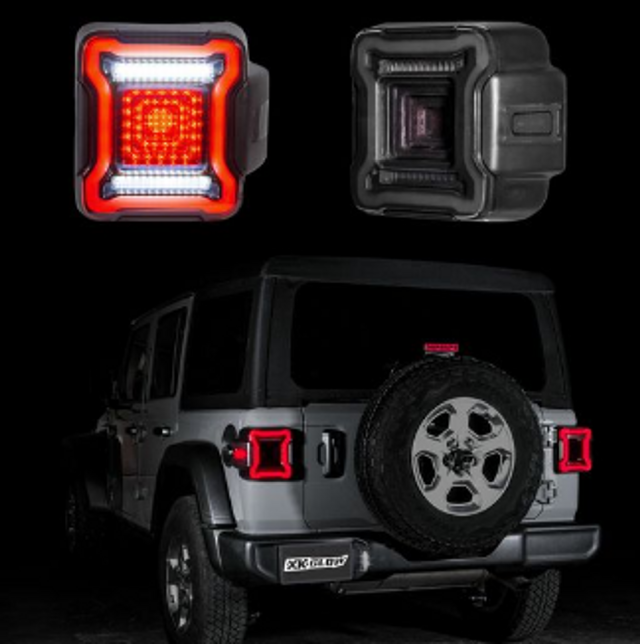 XK Glow XK041027 LED Tail Lights for Jeep Wrangler JL+