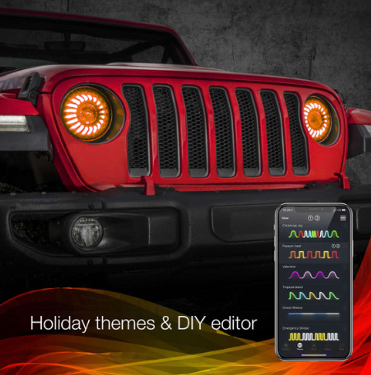 XK Glow XK-7IN-JP-KIT-JL 7" RGB XKChrome LED Headlights for Jeep Wrangler JL & Gladiator JT 2018+