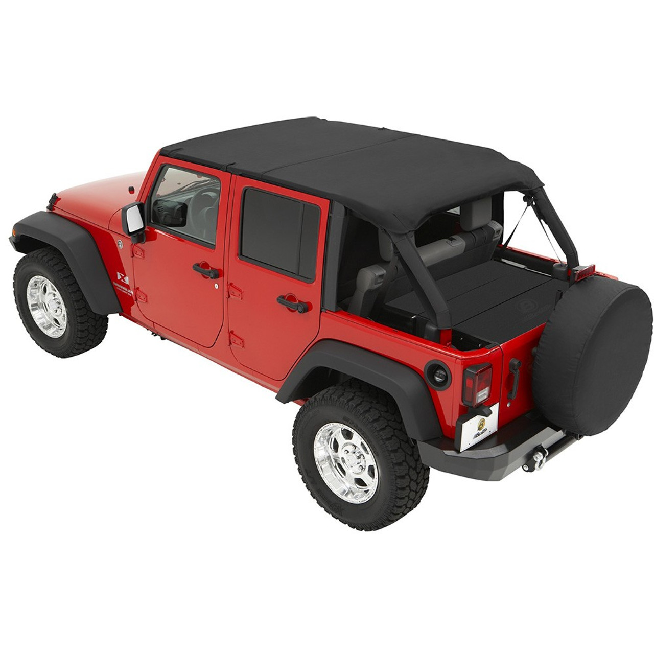 Bestop 52584-35 Header Safari Bikini Top for 4 Jeep Door Wrangler 2010-2014