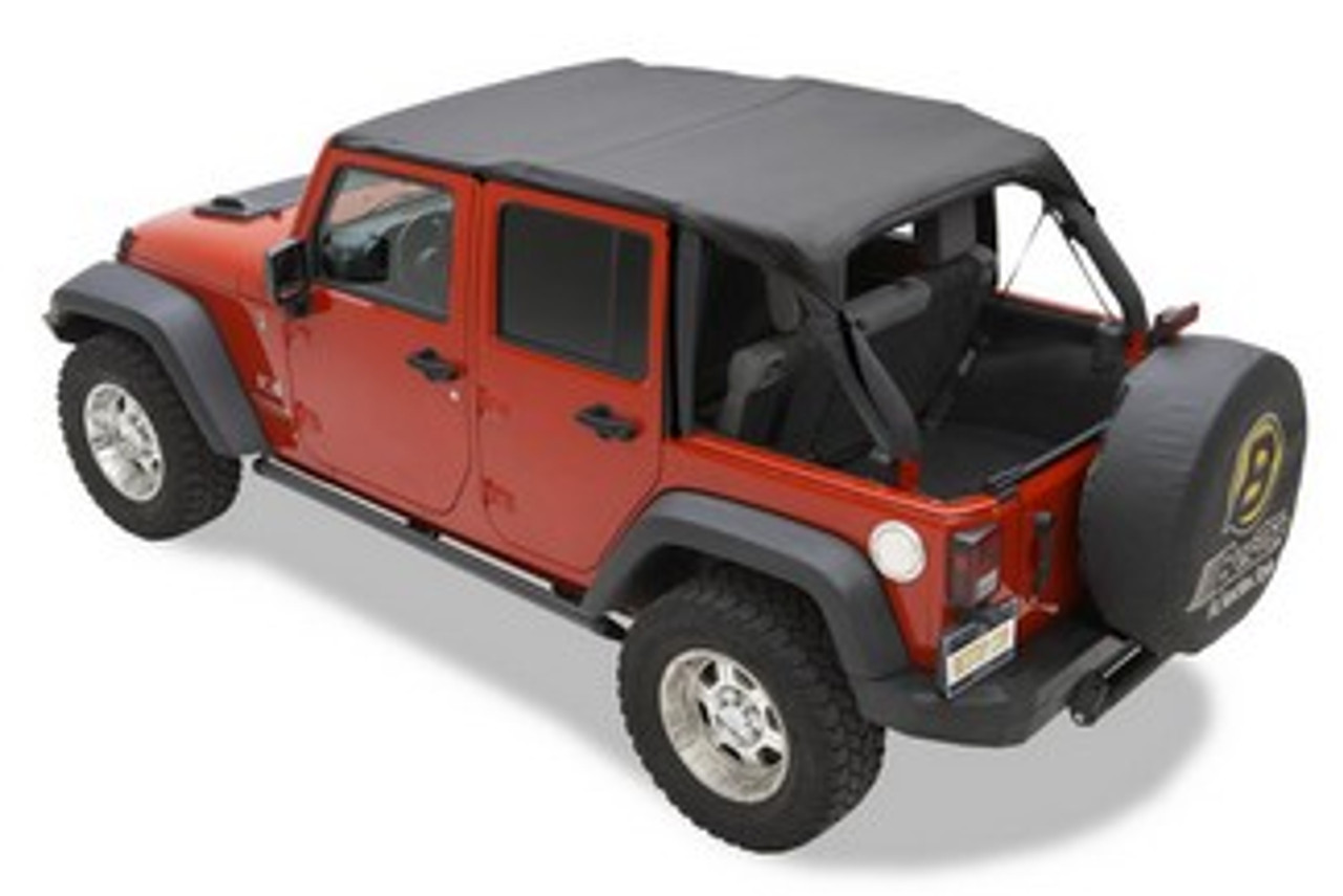 Bestop 52584-35 Header Safari Bikini Top for 4 Jeep Door Wrangler 2010-2014