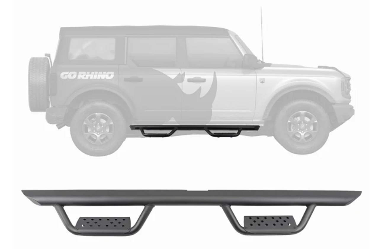 Go Rhino D24129T Dominator Extreme D2 Side Steps for Ford Bronco 4 Door 2021+