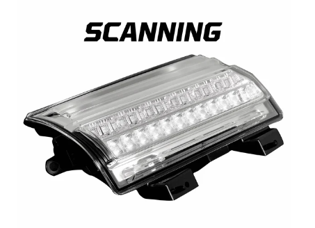 Recon 264148CL Scanning Switchback OLED Turn Signals in Clear for Jeep Wrangler JL & Gladiator JT 2018+