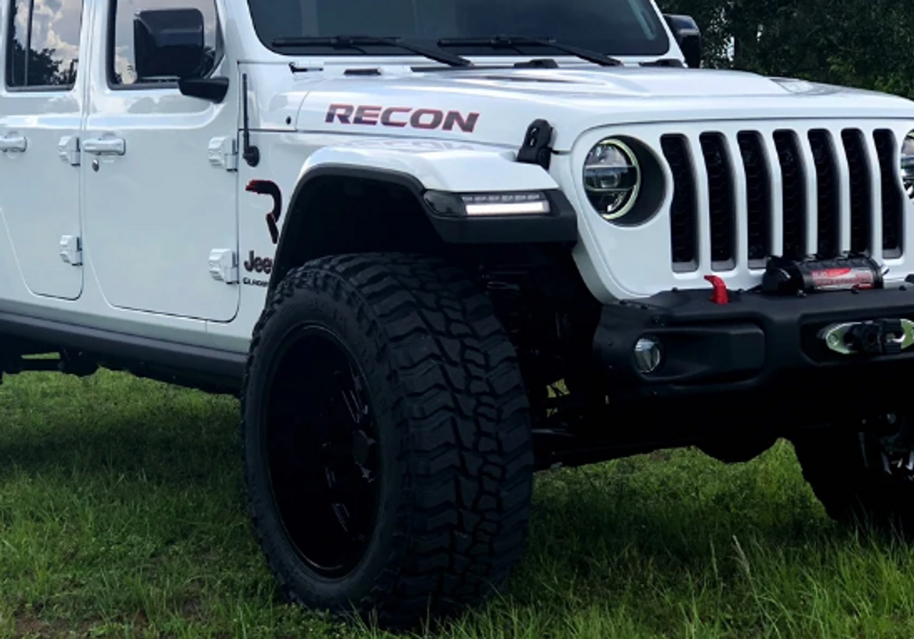 Recon 264148CL Scanning Switchback OLED Turn Signals in Clear for Jeep Wrangler JL & Gladiator JT 2018+