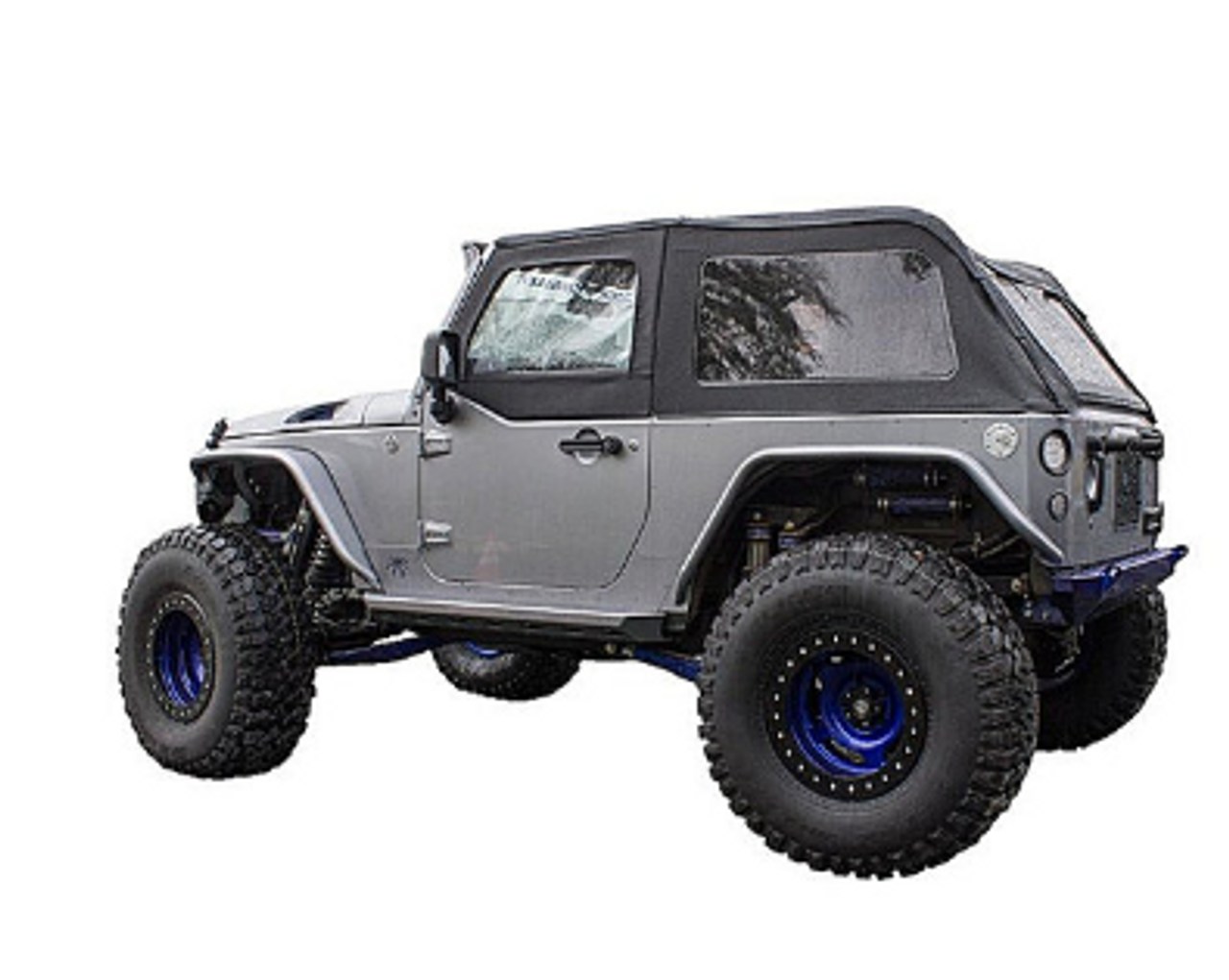 Crown Automotive BRT20035T Bowless Soft Top in Black Diamond for Jeep Wrangler JK 2 Door 2007-2018