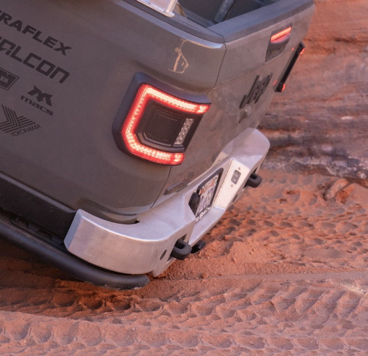 Nemesis Industries 16141-1 Outback Rear Bumper with Bed Sliders for Jeep Gladiator JT 2020+