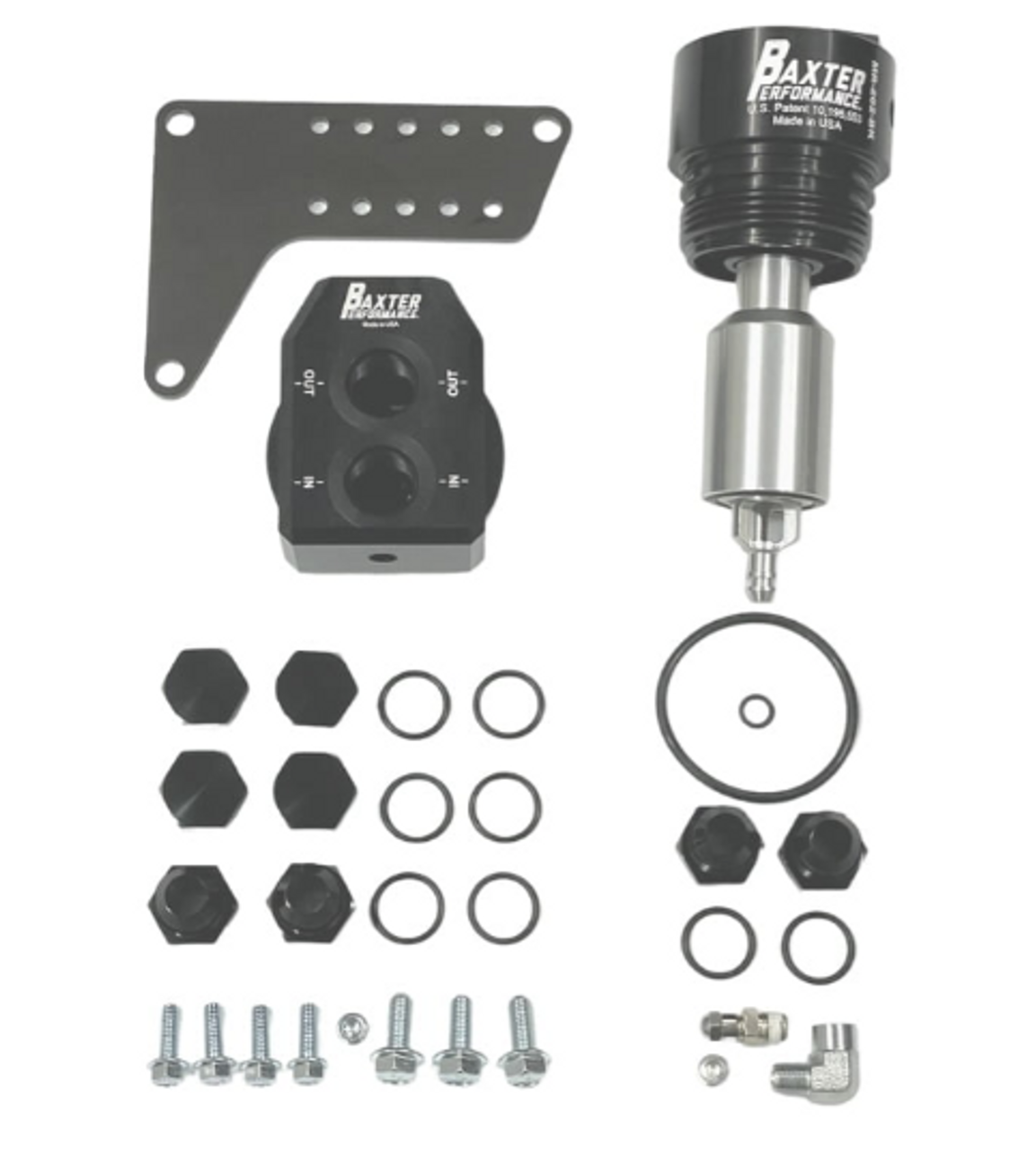 Baxter Performance RJ-404-CP Cartridge to Remote Adapter and 6-Port Remote Mount Combo for Jeep Wrangler JK, JL & Gladiator JT 2014+