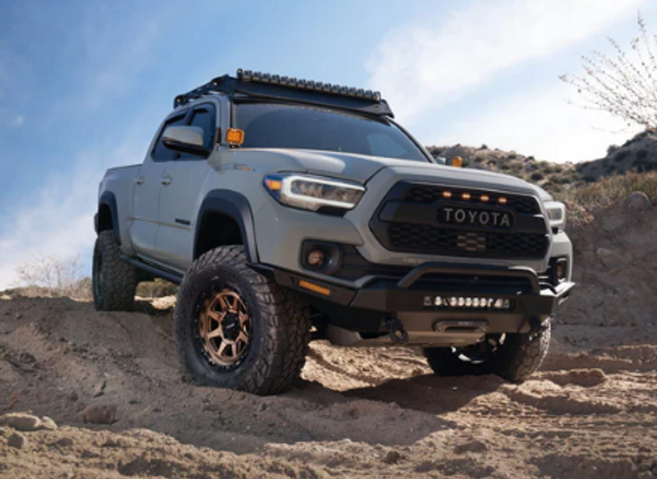 Body Armor TC-19339W Hiline Bumper High Clearance Side Wings for Toyota Tacoma Gen 3 2016-2023