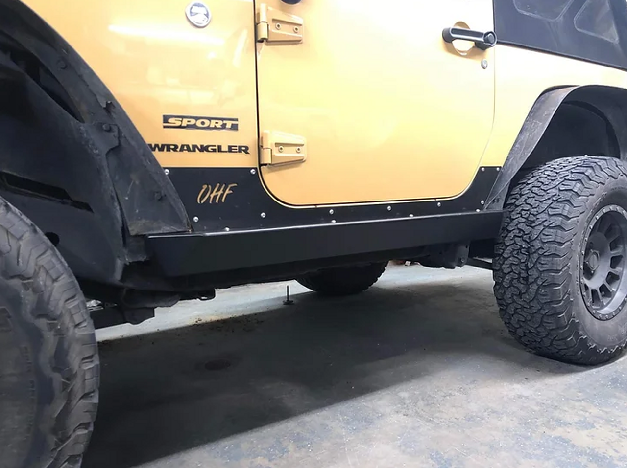 Outta Hand Fab JK-INS-SLDR Insanity Rock Sliders for Jeep Wrangler JK 2 Door 2007-2018