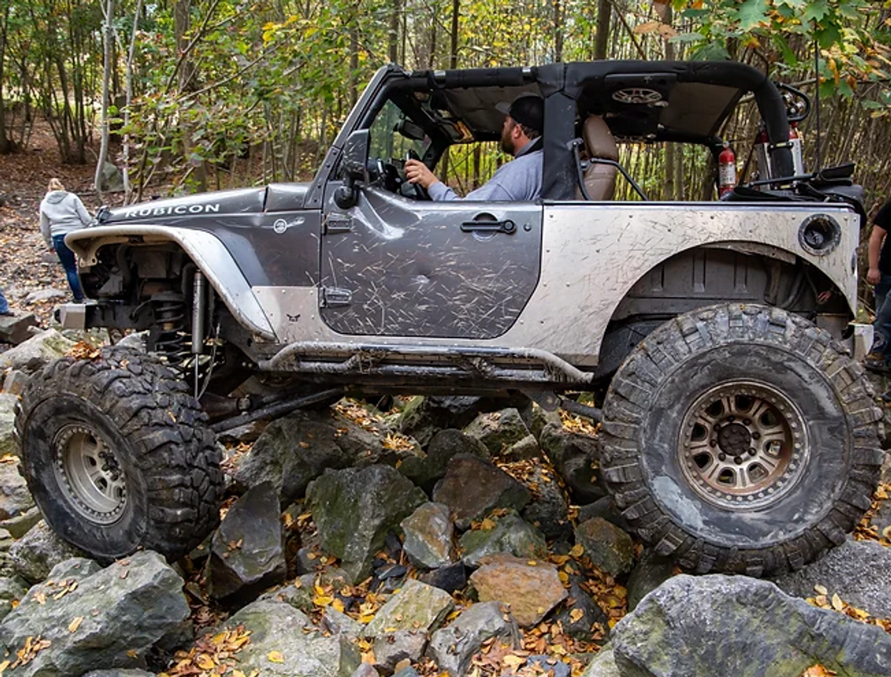 Outta Hand Fab JK-8STRCH-ELITE-SLDRS 8" Stretch Elite Rock Sliders for Jeep Wrangler JK 2 Door 2007-2018