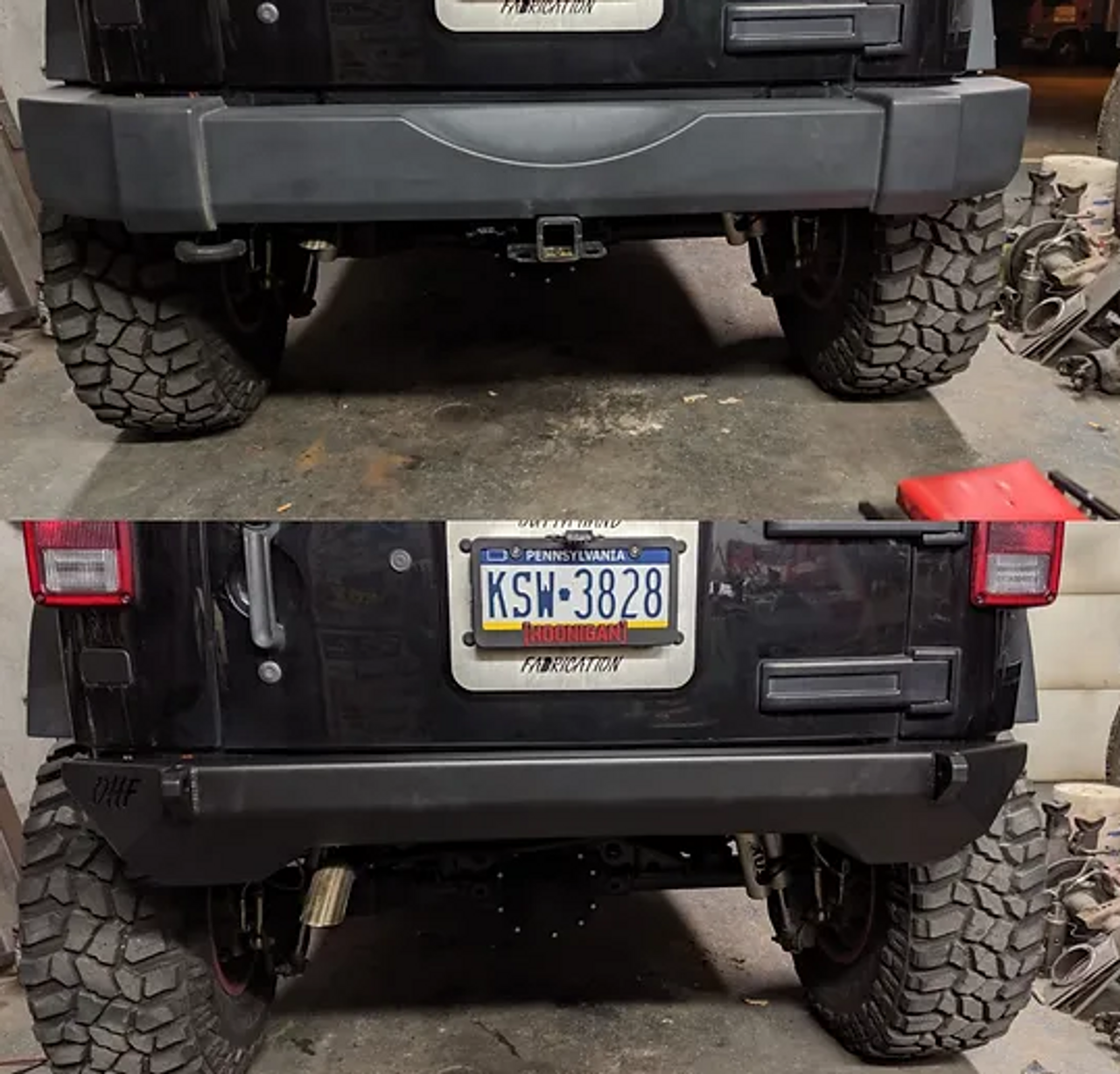 Outta Hand Fab JK-INS-REAR Insanity Rear Bumper for Jeep Wrangler JK 2007-2018