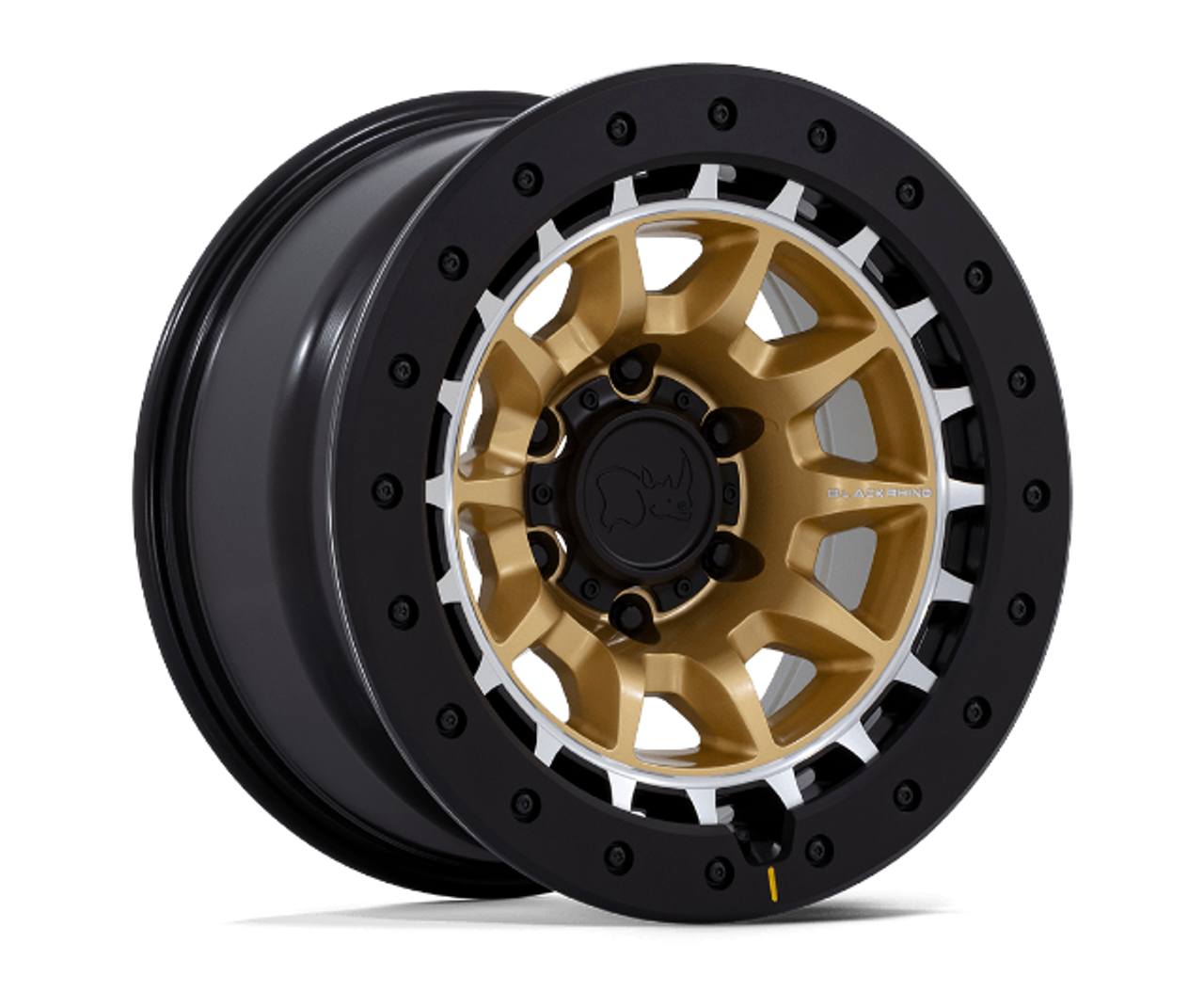 Black Rhino Wheels BR016GD17855010N Tusk Wheel 17x8.5 in Matte Gold with Machined Ring