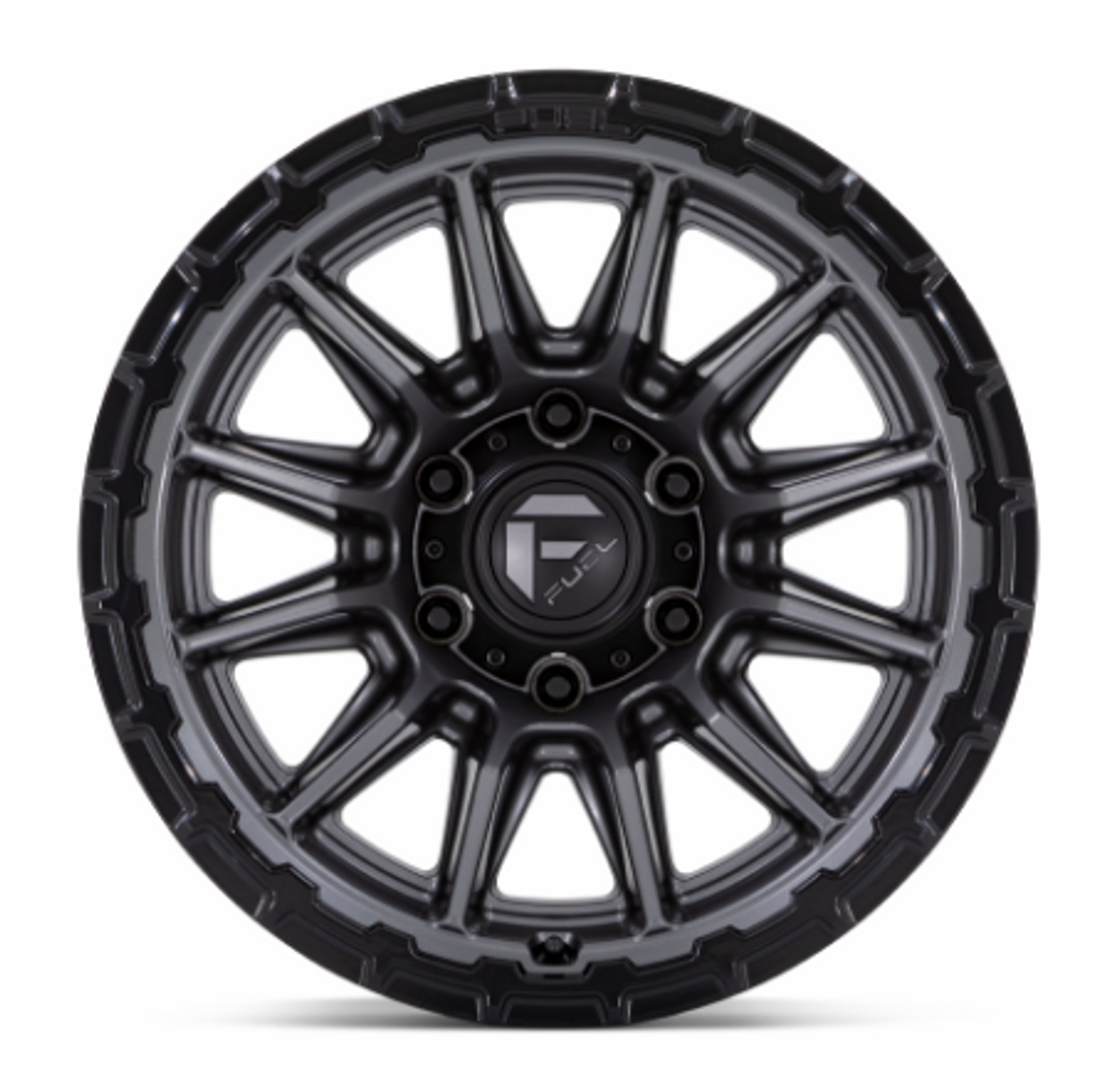 Fuel FC866AB17905012N Piston Wheel 17x9 in Matte Gunmetal with Gloss Black Lip