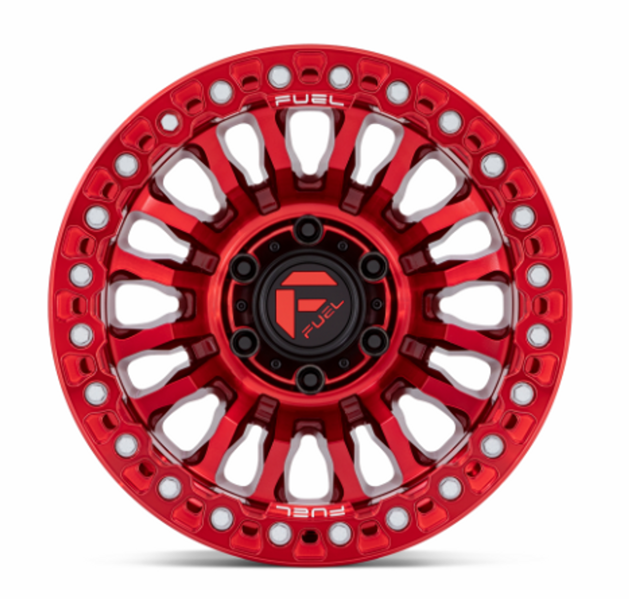 Fuel FC125QX17905038N Rincon Beadlock Wheel 17x9 in Candy Red