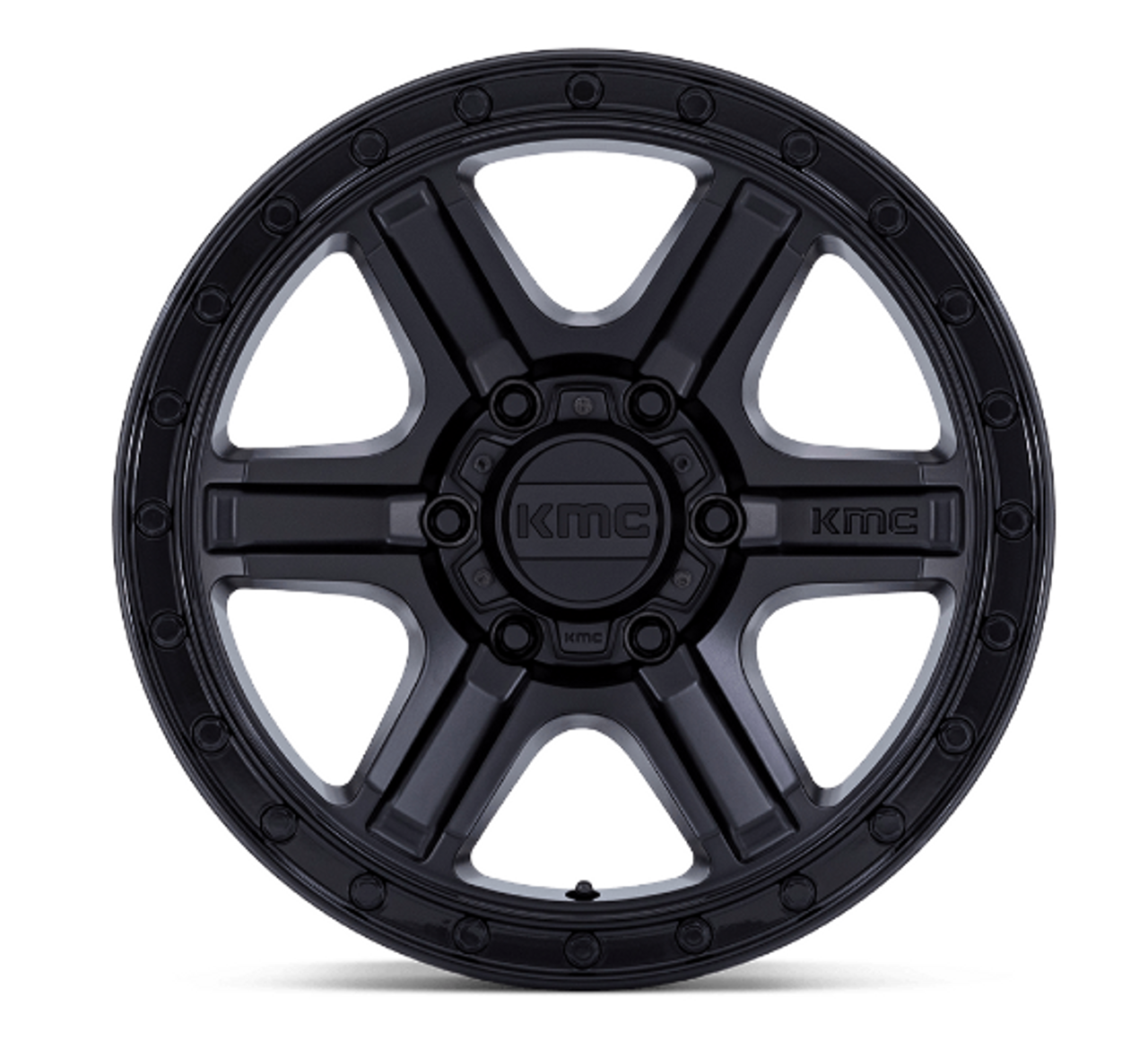 KMC Wheels KM551MB17855010N KM551 Outrun Wheel 17x8.5 in Matte Black with Gloss Black Lip