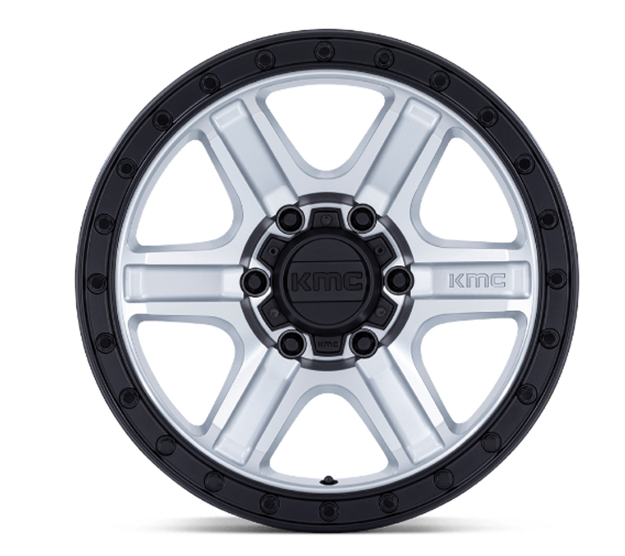 KMC Wheels KM551DB17855010N KM551 Outrun Wheel 17x8.5 in Machined with Gloss Black Lip