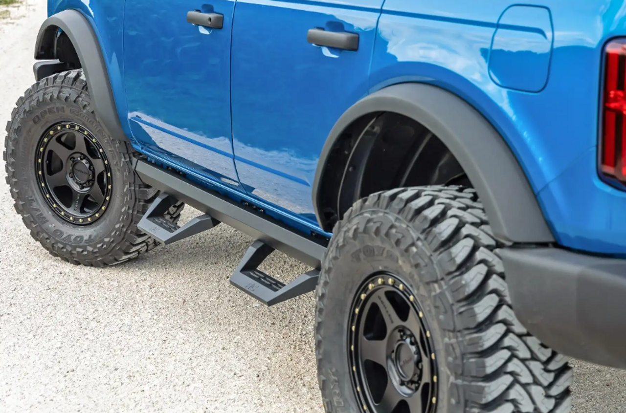 Rough Country 51029 SRX2 Adjustable Aluminum Steps for Ford Bronco 4 Door & Raptor 2021+