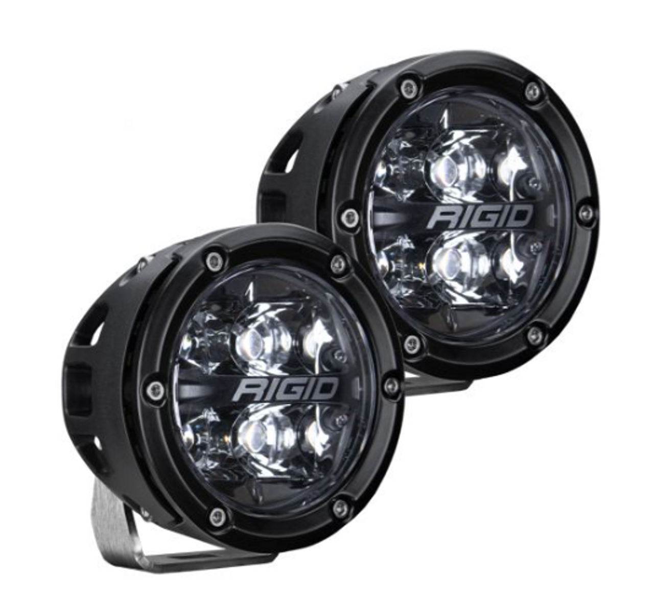Rigid Industries 46722 A-Pillar Light Kit with 360 Spot and 360 Drive LED Lights for Ford Bronco 2021+