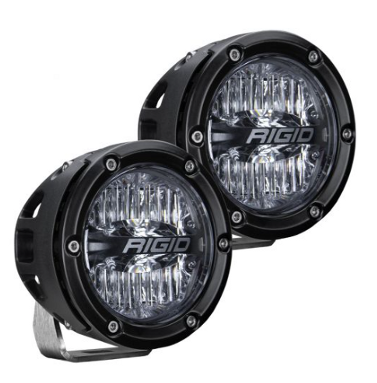 Rigid Industries 46722 A-Pillar Light Kit with 360 Spot and 360 Drive LED Lights for Ford Bronco 2021+