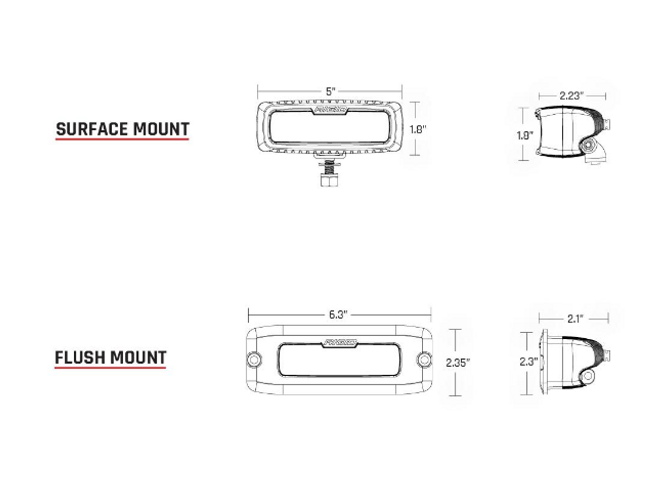 Rigid Industries 904113 SR-Q Series Pro Flood Black Surface Mount