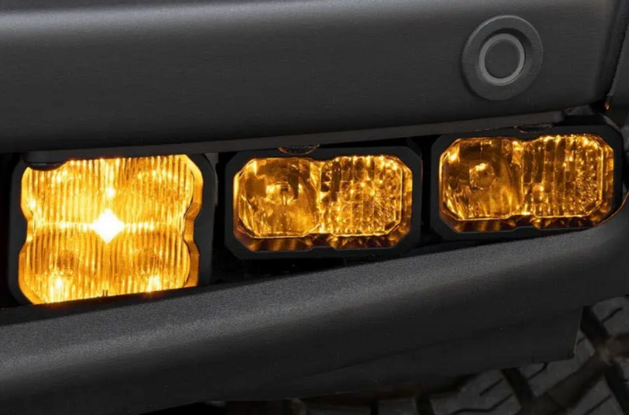 Diode Dynamics DD7179 Stage Series Fog Light Pocket Kit Yellow Sport for Ford Bronco 2021+