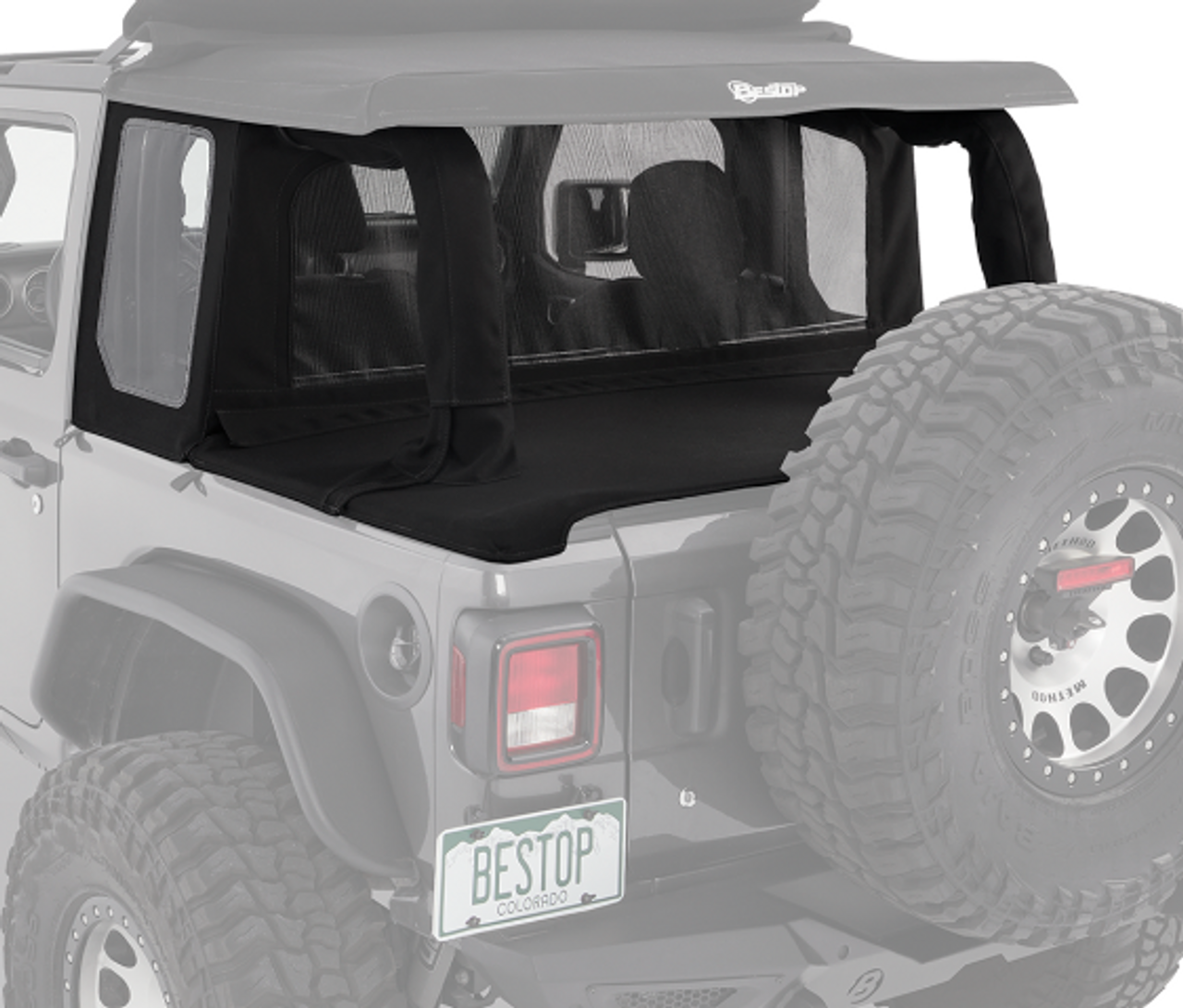 Bestop 8010135 Halftop Conversion Kit for Jeep Wrangler JL 2 Door 2018+