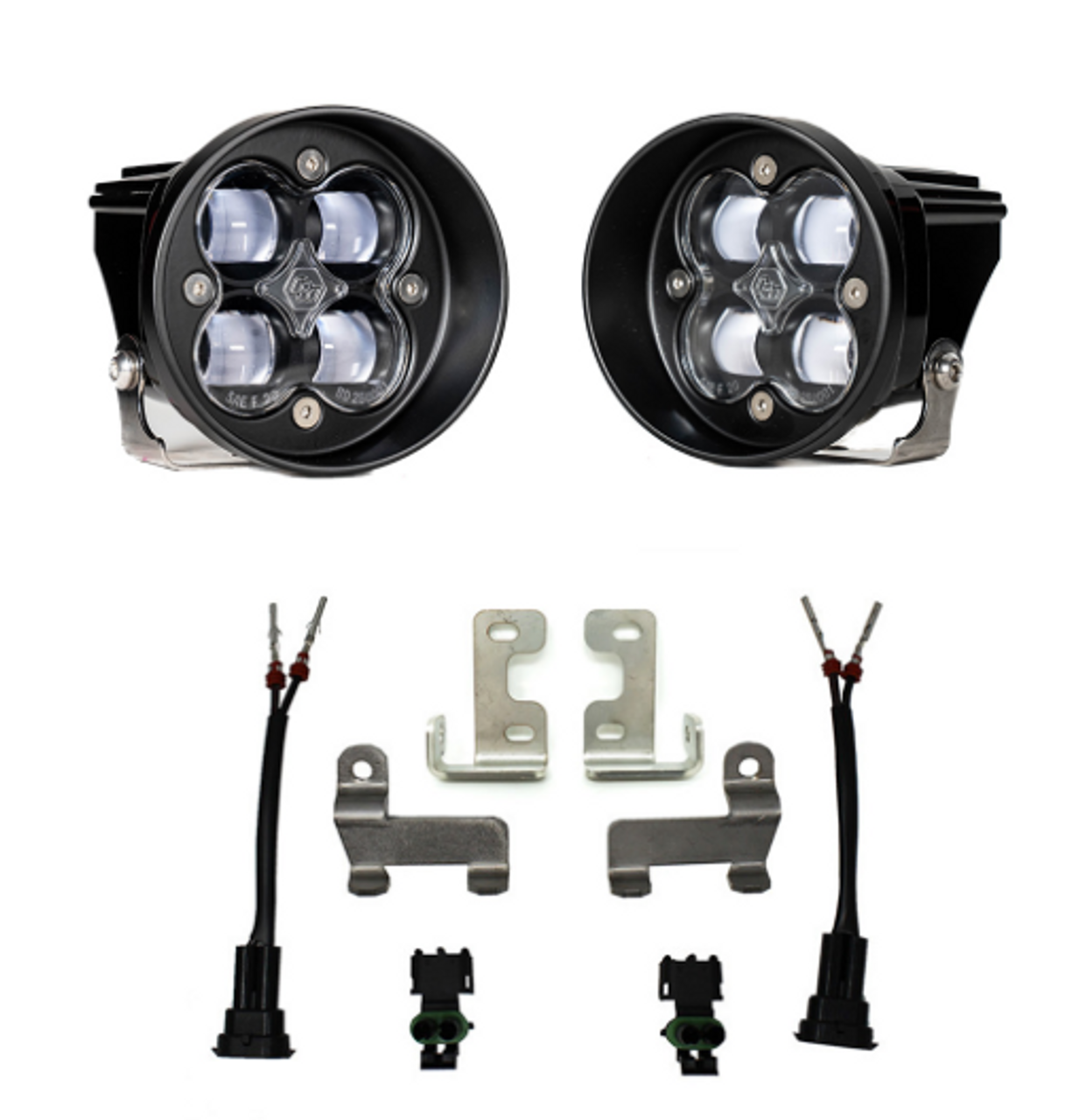 Baja Designs 447641 Squadron-R SAE Fog Pocket Light Kit in Clear for Toyota Tacoma, 4Runner & Tundra 2010+