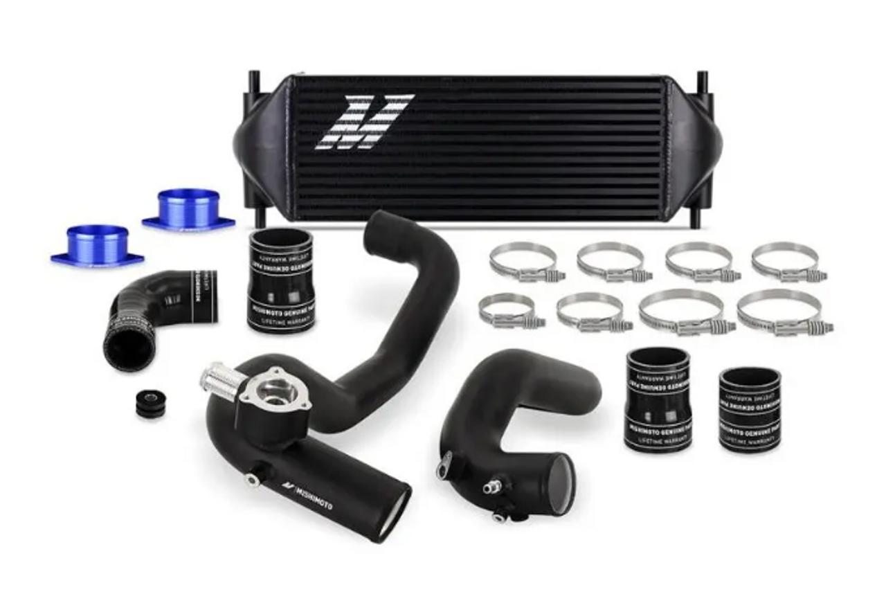 Mishimoto MMINT-BR23-21KBBK 2.3L Intercooler Kit Black Core Black Pipes for Ford Bronco 2021+