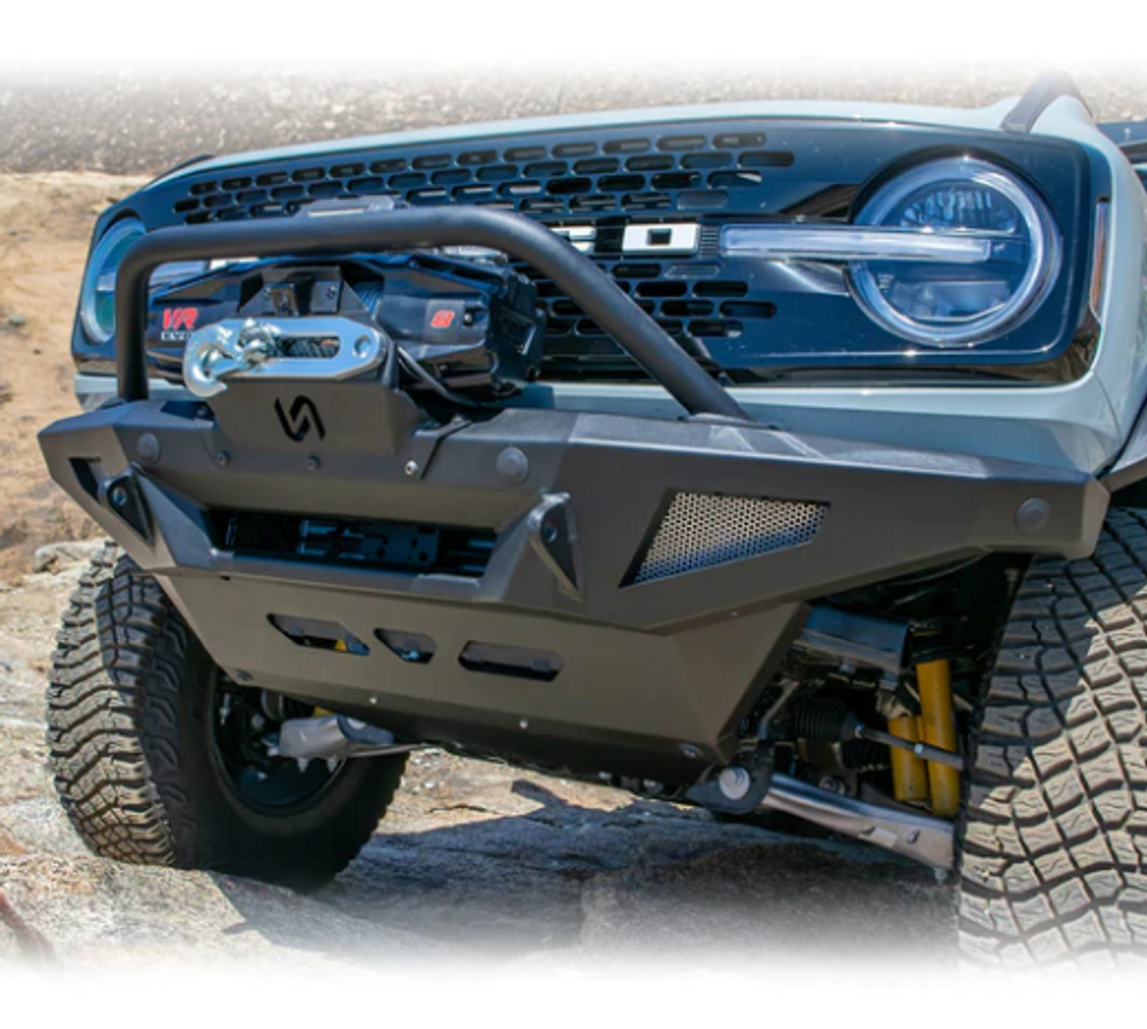 Turn Offroad FB1-M1P Front Bumper, Skid Plate, Winch Mount, Bull Bar Package for Ford Bronco 2021+