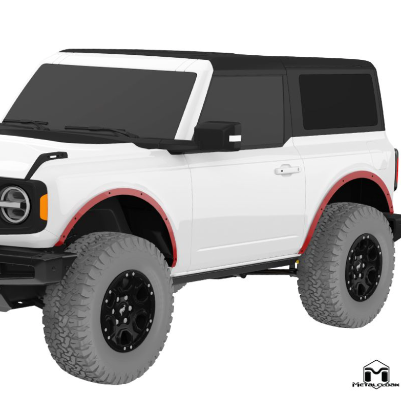 MetalCloak B0230 Front & Rear Fender Delete Kit for Ford Bronco 2 Door 2021+