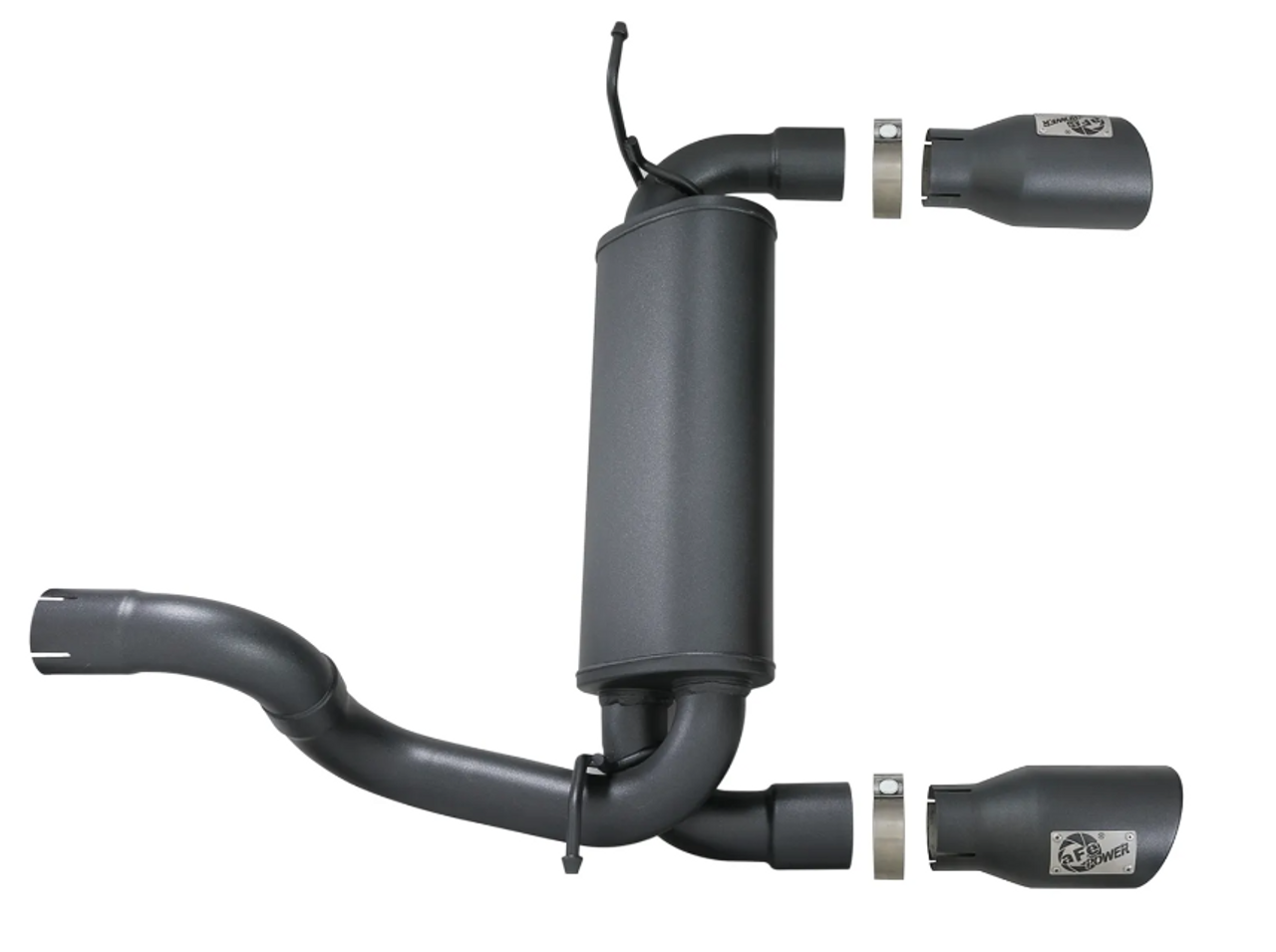 aFe Power 49-48067-B Rebel Series 2.5" 409 Stainless Steel Axle Back Exhaust for Jeep Wrangler JL 2018+