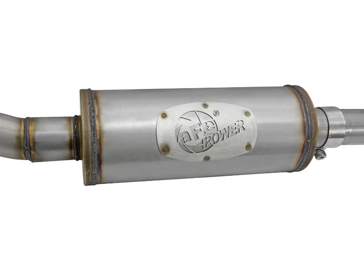 aFe Power 49-48056-B Rebel Series 2.5" 409 Stainless Steel Cat Back Exhaust System for Jeep Wrangler JK 2007-2018