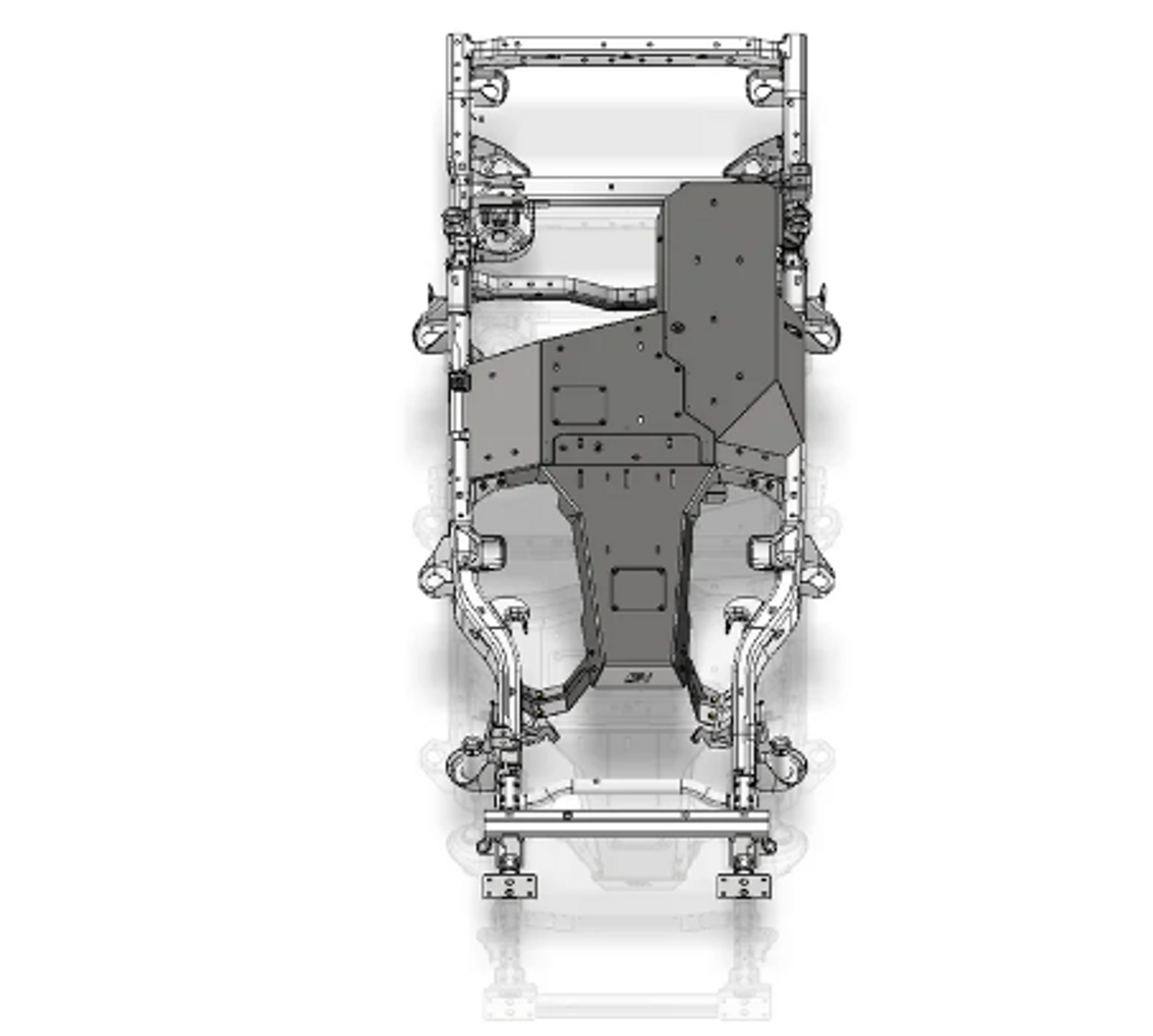 Motobilt MB1247-21 Skid Plate System for Jeep Wrangler JK 2 Door 2007-2011