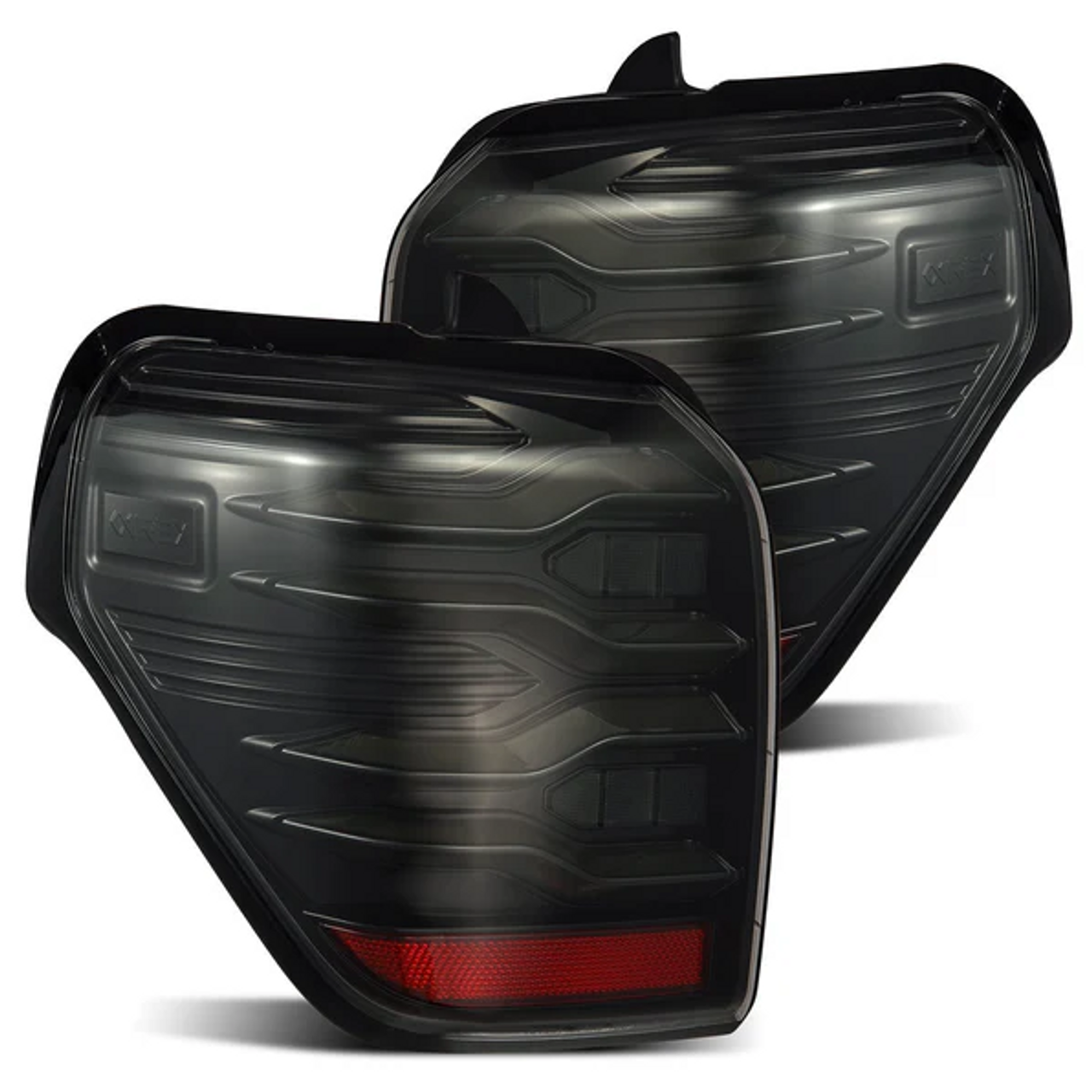 Alpharex 690030 LUXX-Series LED Tail Lights in Alpha Black for Toyota 4Runner 2010-2024
