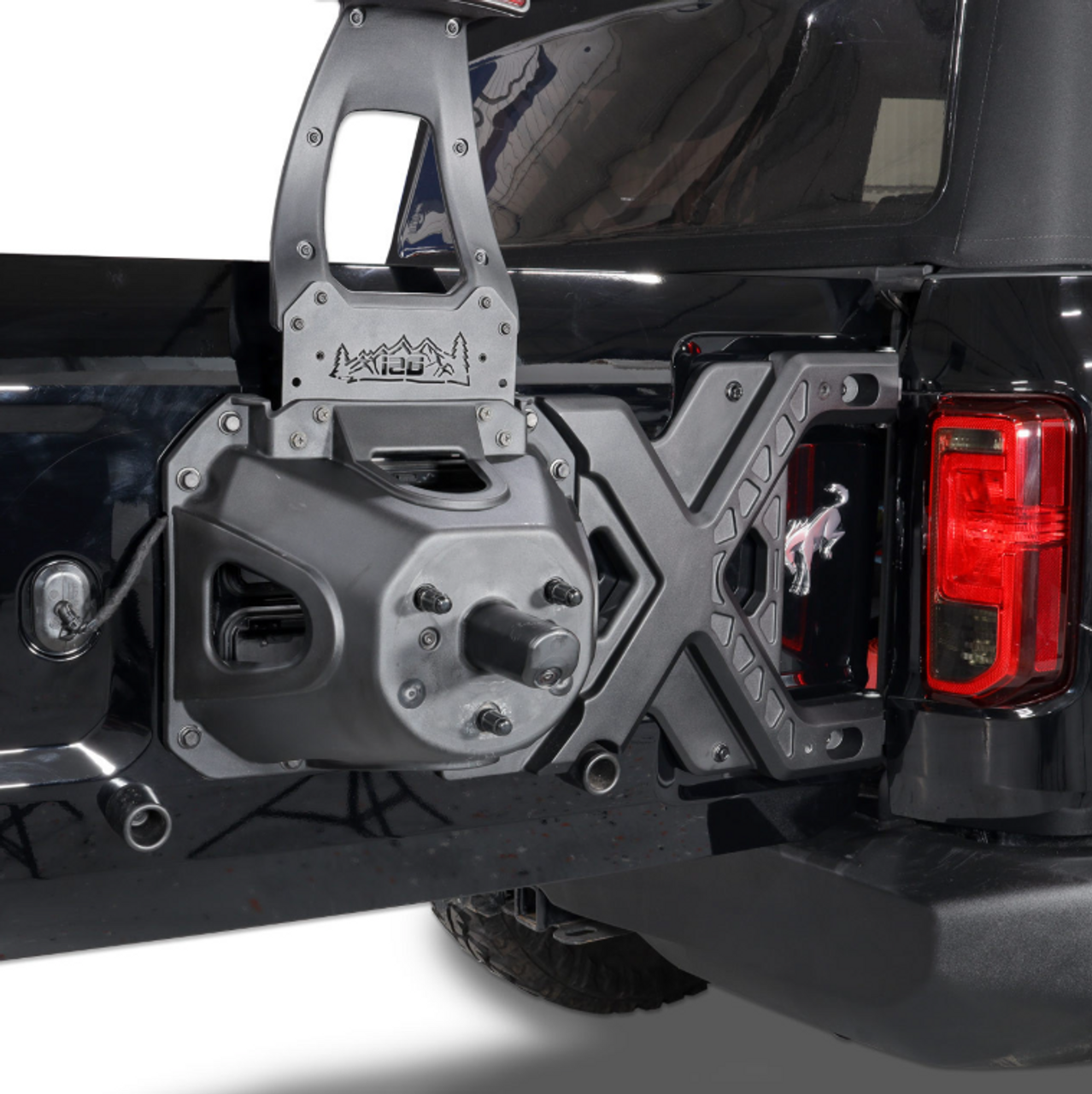 IAG Off-Road IAG-BDY-F3192 X-Brace Tailgate Hinge Reinforcement for Ford Bronco Sasquatch 2021+