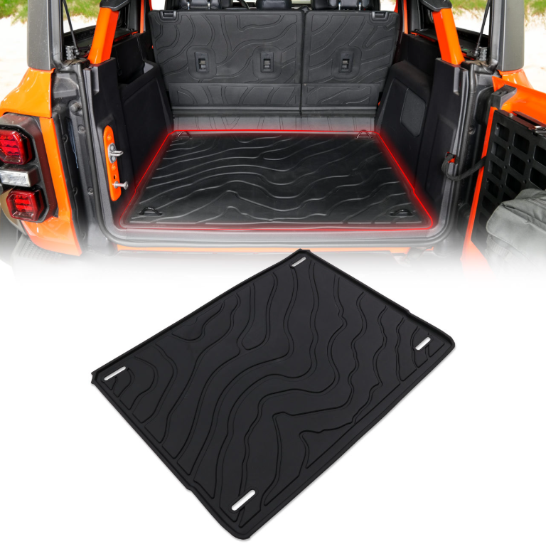 IAG Off-Road IAG-ACC-F3182 I-Line TPE Terrain Pattern Molded Trunk Mat for Ford Bronco 4 Door 2021+