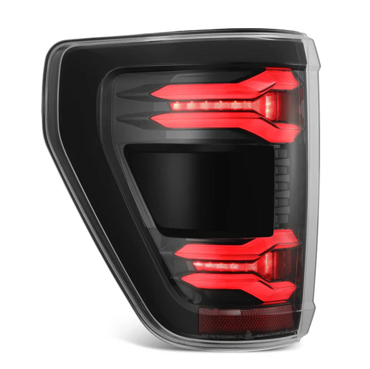 AlphaRex 653050 LUXX-Series LED Tail Lights in Black/Red for Ford F150 2021-2023