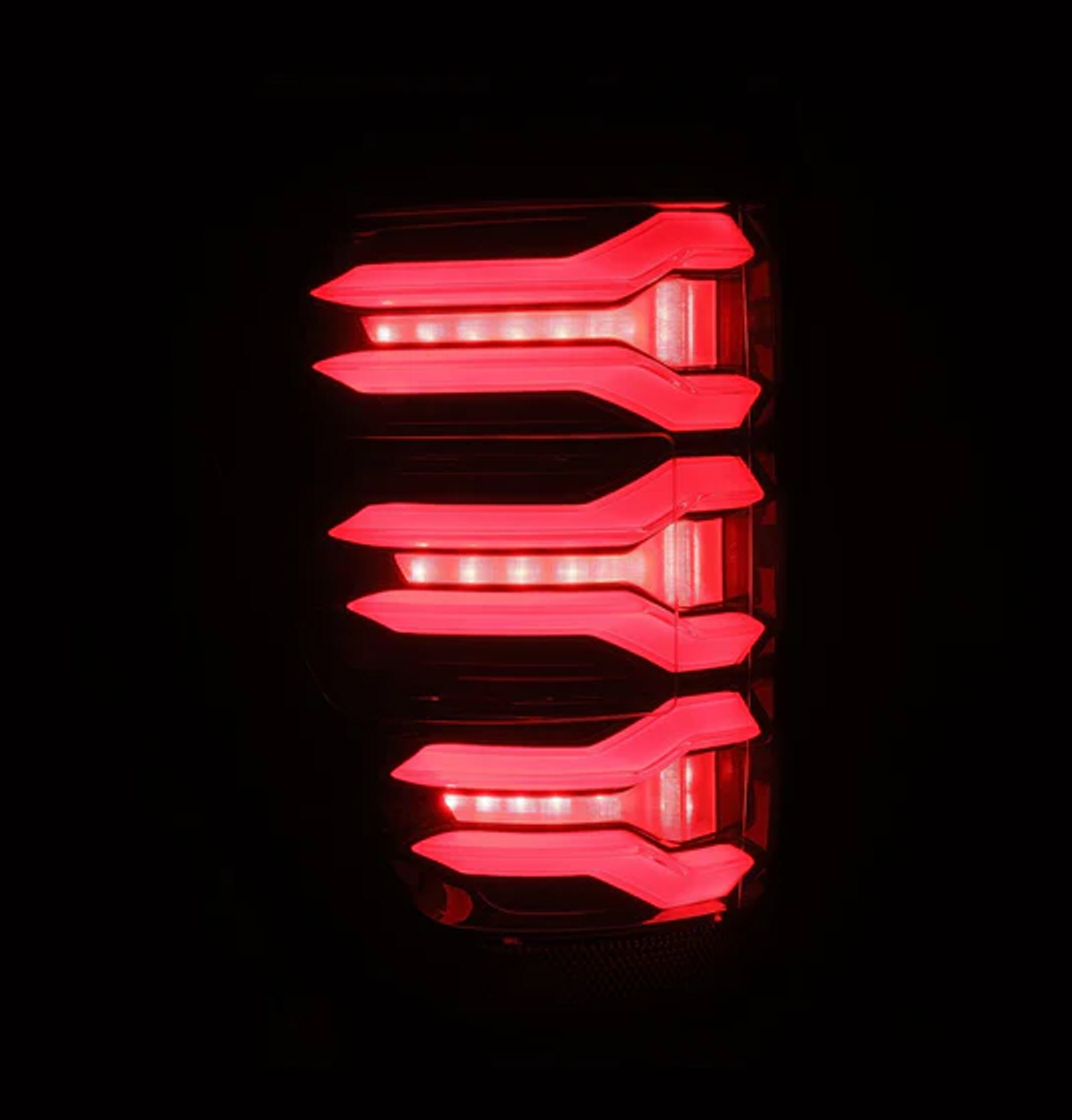 AlphaRex 653030 LUXX-Series LED Tail Lights in Black/Red for Ford F150 & Raptor 2021-2023