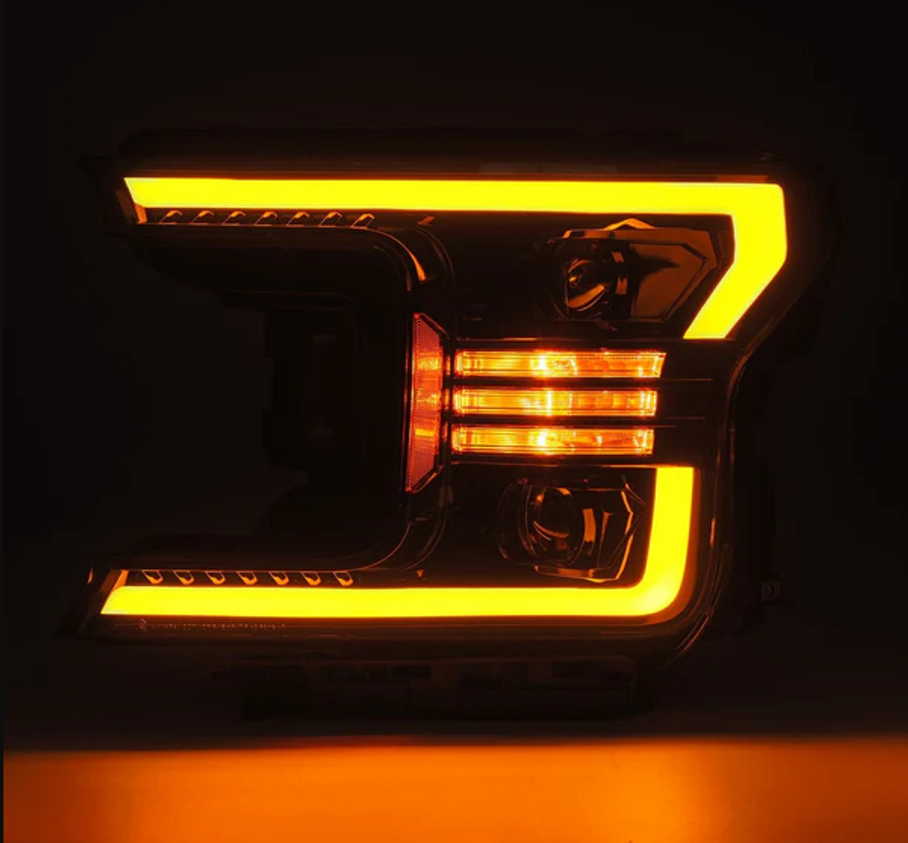 AlphaRex 880176 LUXX-Series LED Projector Headlights in Black for Ford F150 2018-2020