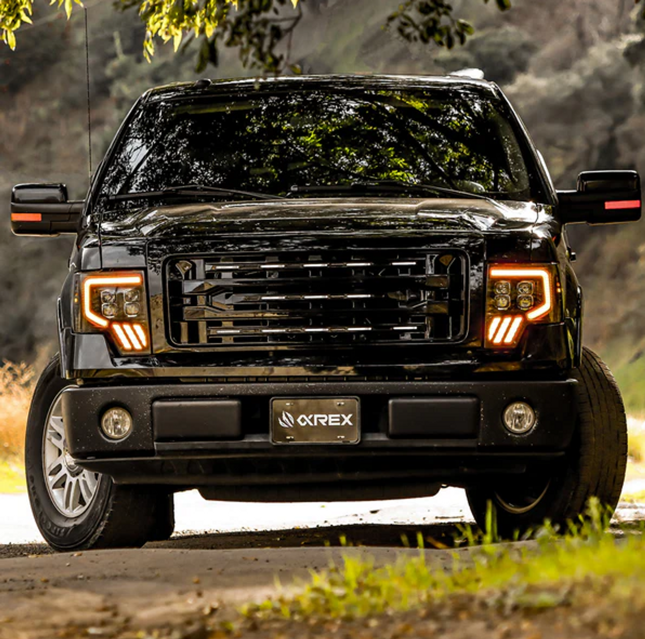 AlphaRex 880093 MK II NOVA-Series LED Projector Headlights in Alpha Black for Ford F150 2009-2014