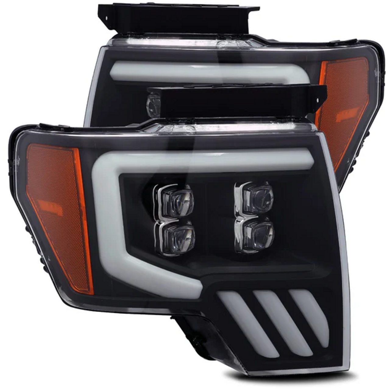 AlphaRex 880192 NOVA-Series LED Projector Headlights in Black for Ford F150 2009-2014