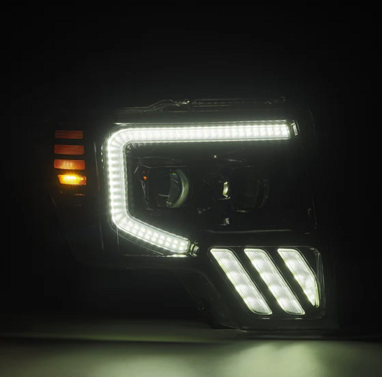 AlphaRex 880091 MK II LUXX-Series LED Projector Headlights in Chrome for Ford F150 2009-2014