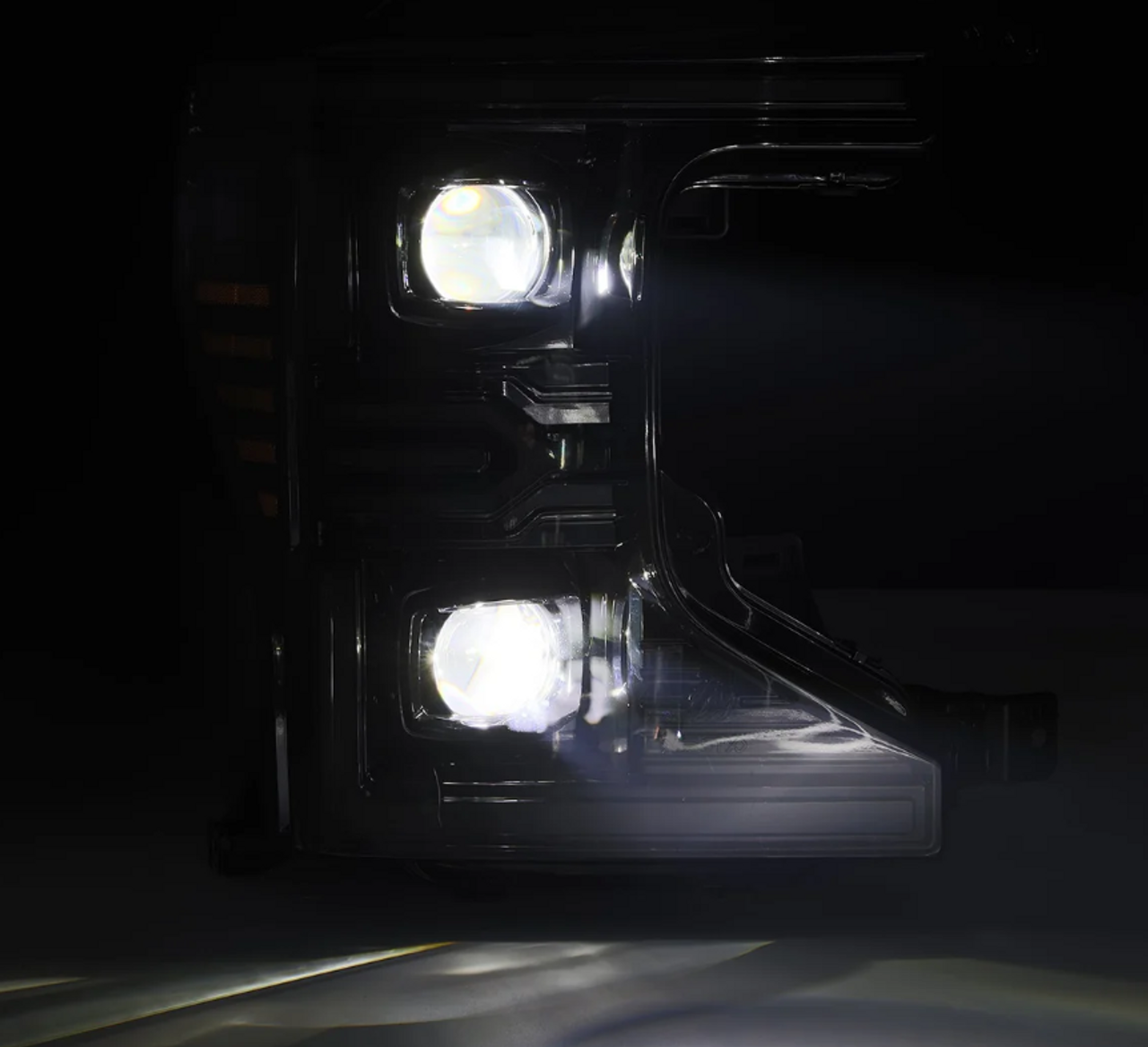 Alpharex 880341 LUX-Series LED Projector Headlights in Black for Ford Super Duty 2020-2022