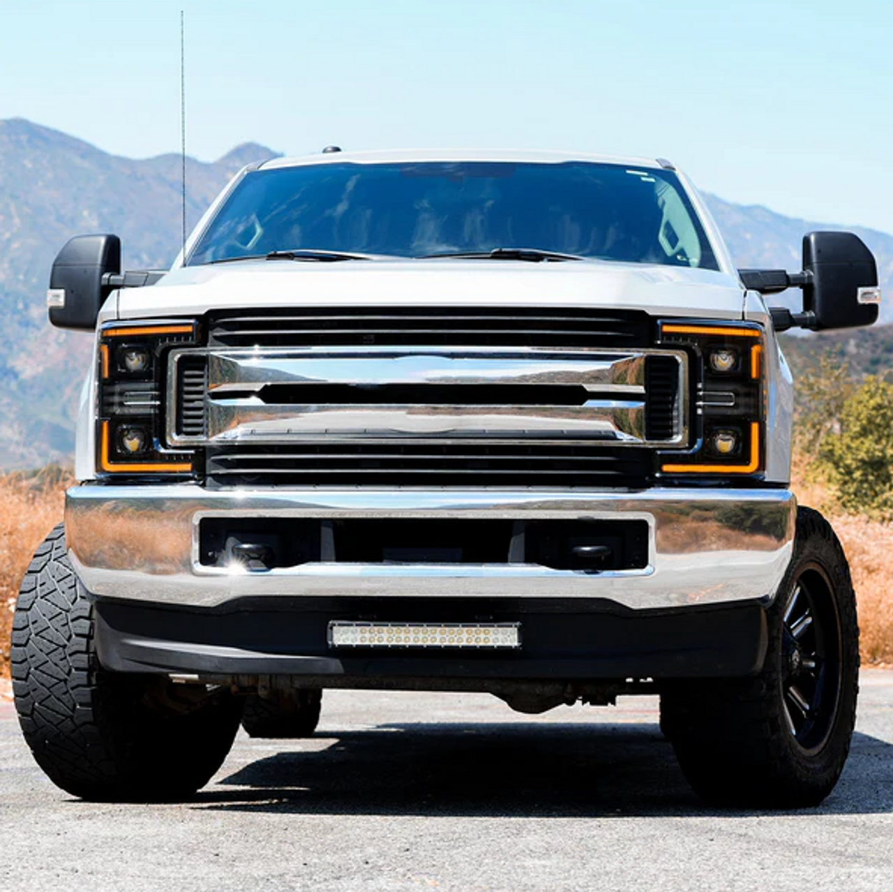 AlphaRex 880321 MK II PRO-Series Halogen Projector Headlights in Black for Super Duty 2017-2019